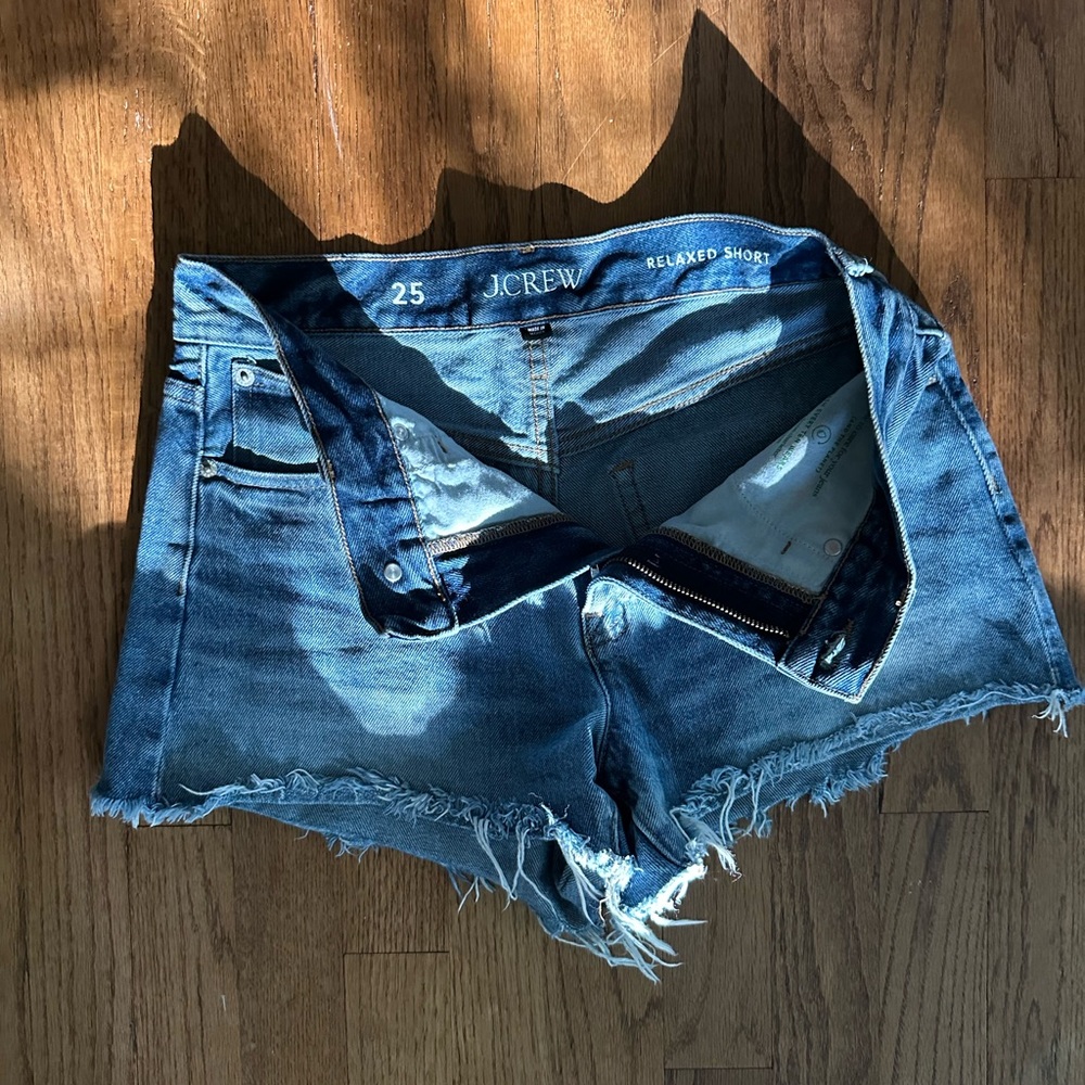 J. Crew Women's Distressed Blue Jean Shorts